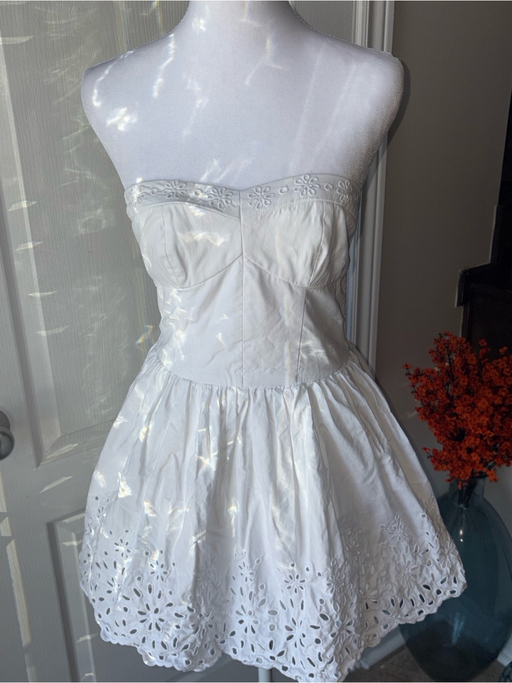 Vintage Hollister White Strapless Mini Dress or Top